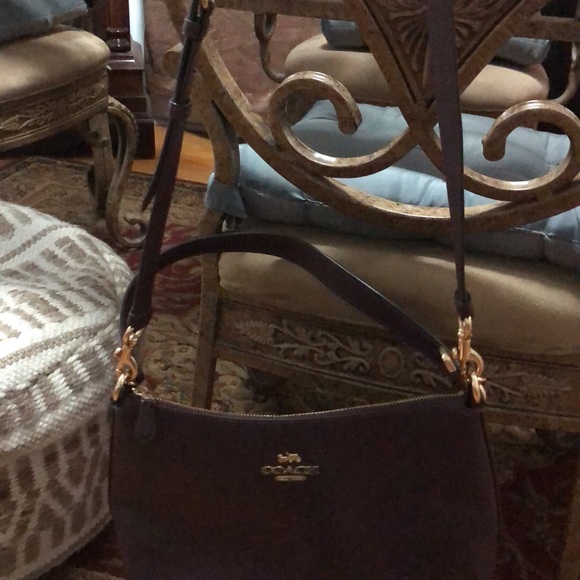 Coach Black Leather Handbag Classic Structured Design - Picture 5 of 10